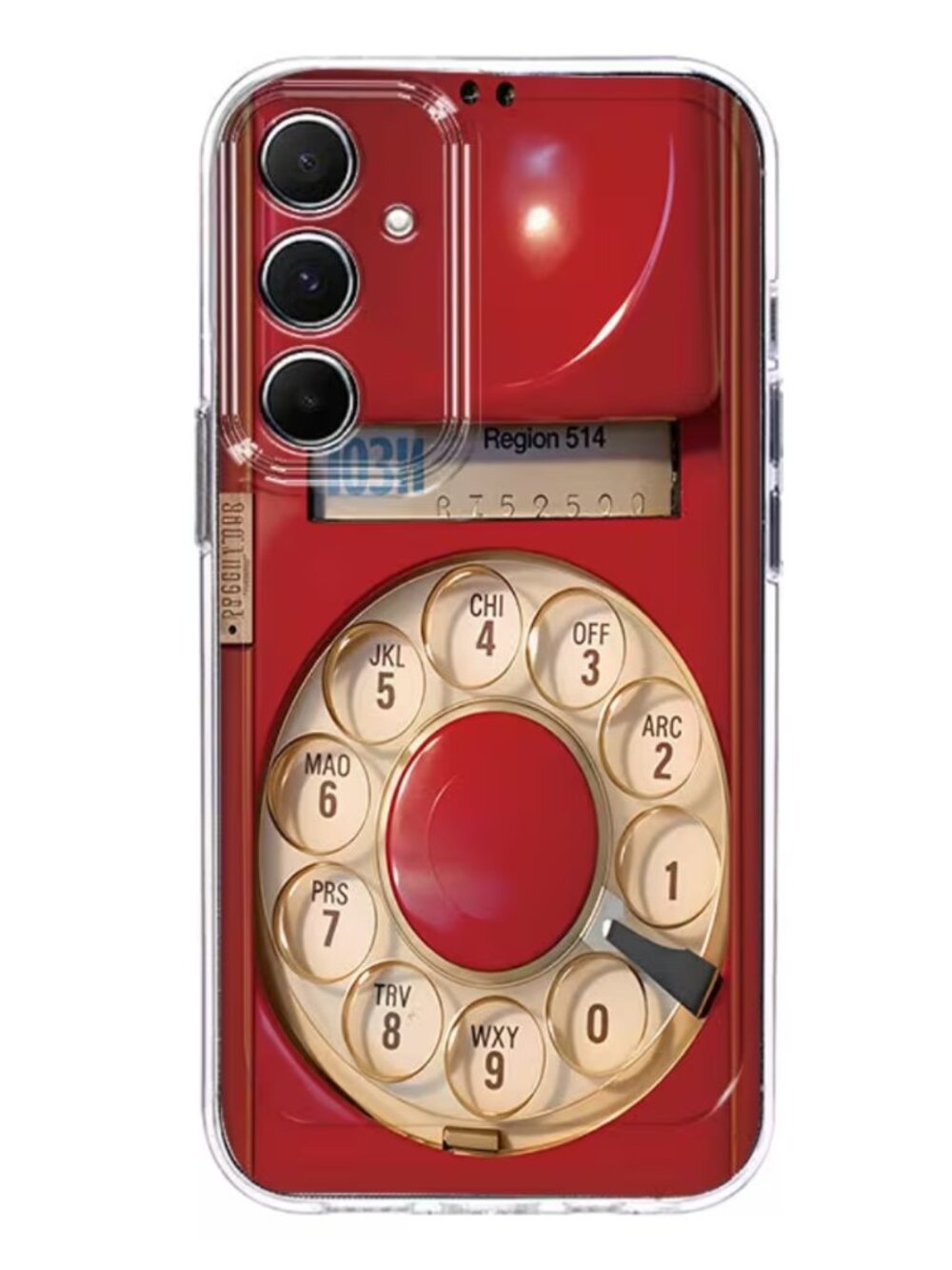 Phone Case - Retro Rotary Phone Pattern Phone Case for Samsung Galaxy Phone Case